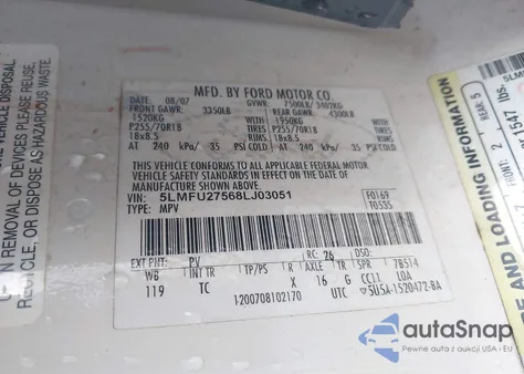 2008 Lincoln Navigator from USA, damaged, VIN 5LMFU27568LJ03051